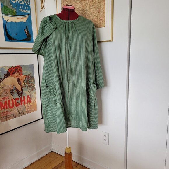 Gudrun Sjoden Green Striped Tunic - Picture 5 of 7